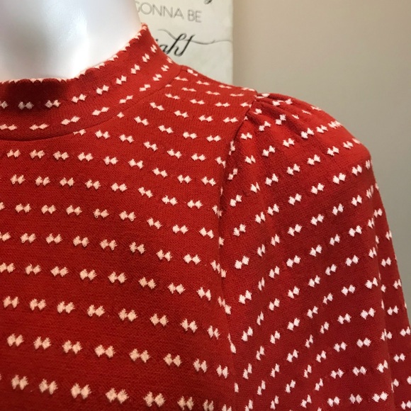 🐲💙 Madewell puff-sleeve Mockneck top - Picture 4 of 9